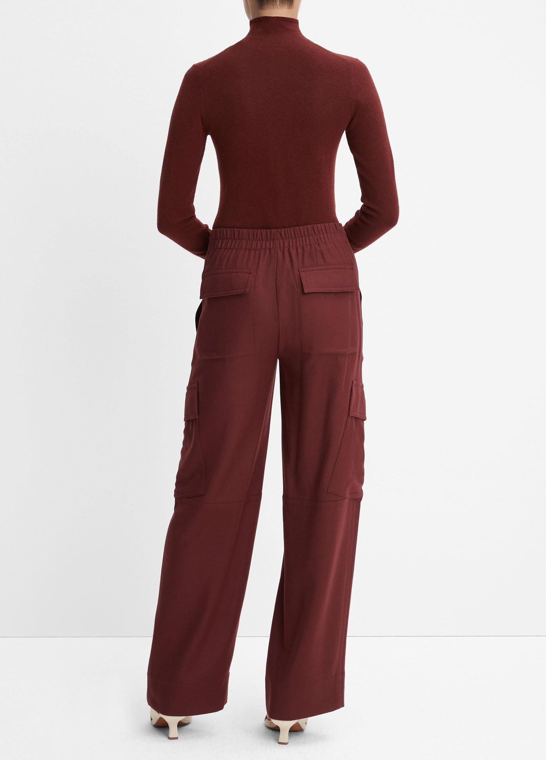 Flannel Wide-Leg Cargo Pant Product Image