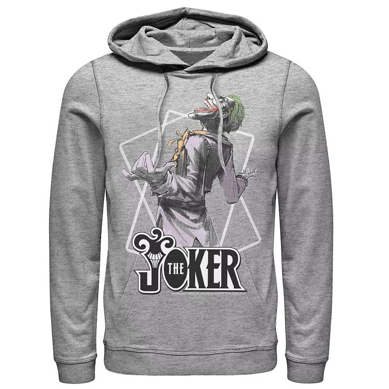 Men's DC Comics The Joker Card Outline Hoodie, Size: XL, Athletic Grey Product Image