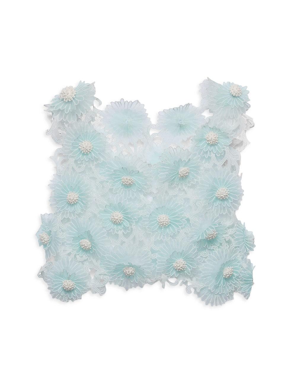 Womens Guipure Top with Dahlia Embroidery Product Image