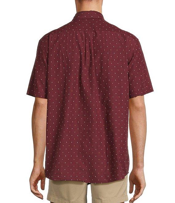 Roundtree & Yorke Short Sleeve Clip Dobby Sport Shirt Product Image