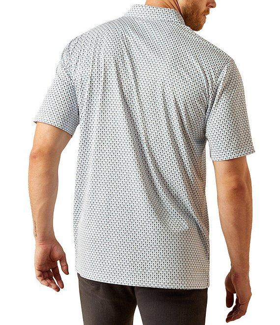 Ariat Men's All Over Micro-Triangle Print Polo Shirt Product Image