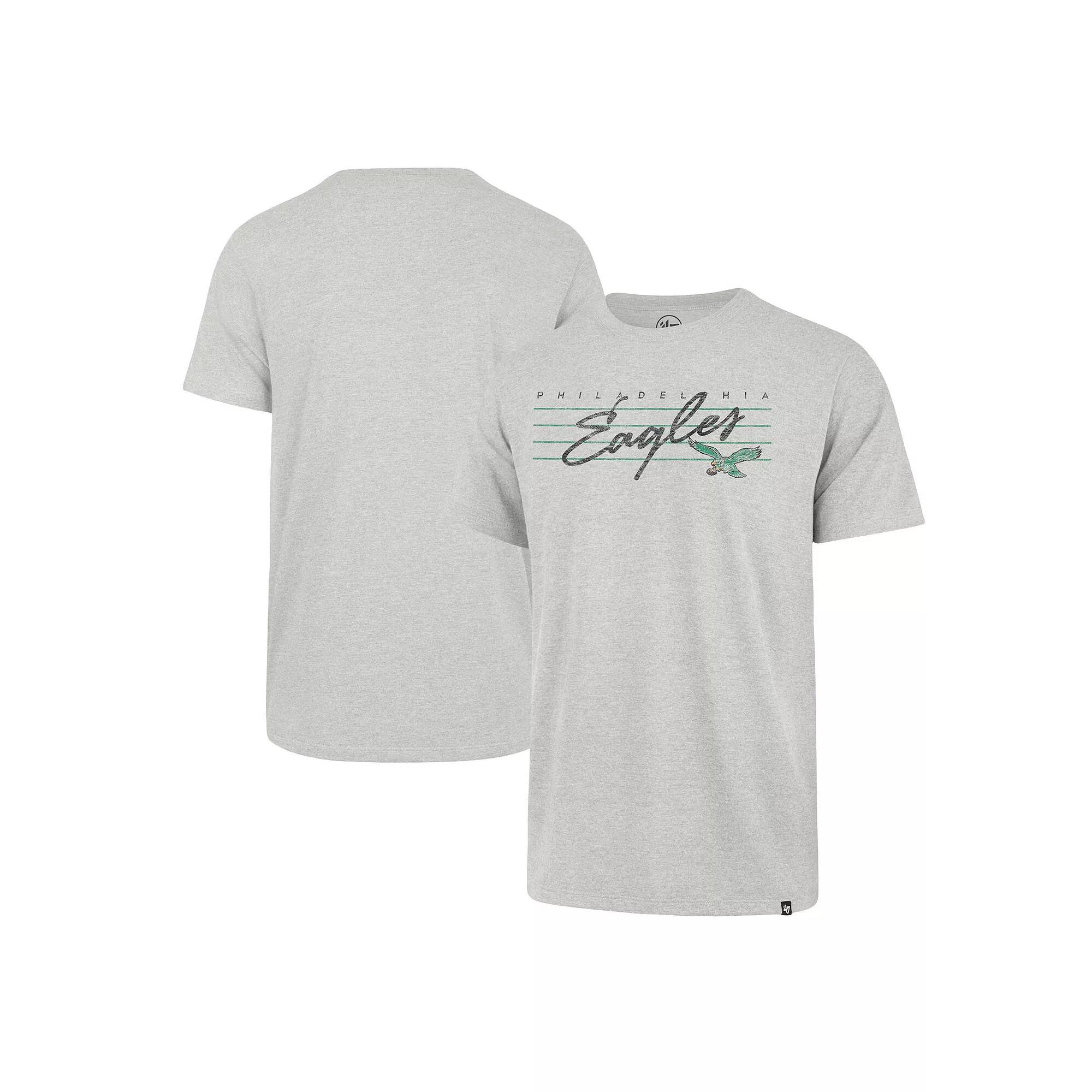 Men's '47 Gray Philadelphia Eagles Downburst Franklin T-Shirt,  Product Image