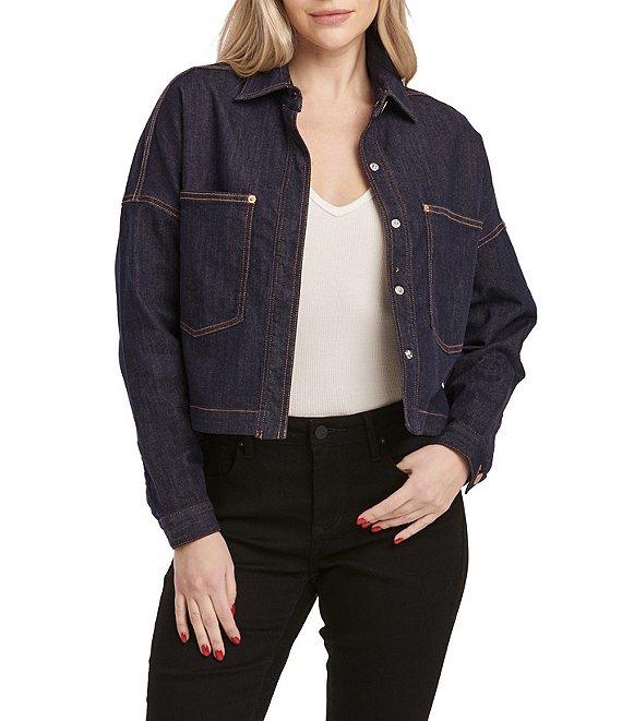 Dear John Gina Cropped Patch Pocket Denim Jacket Product Image