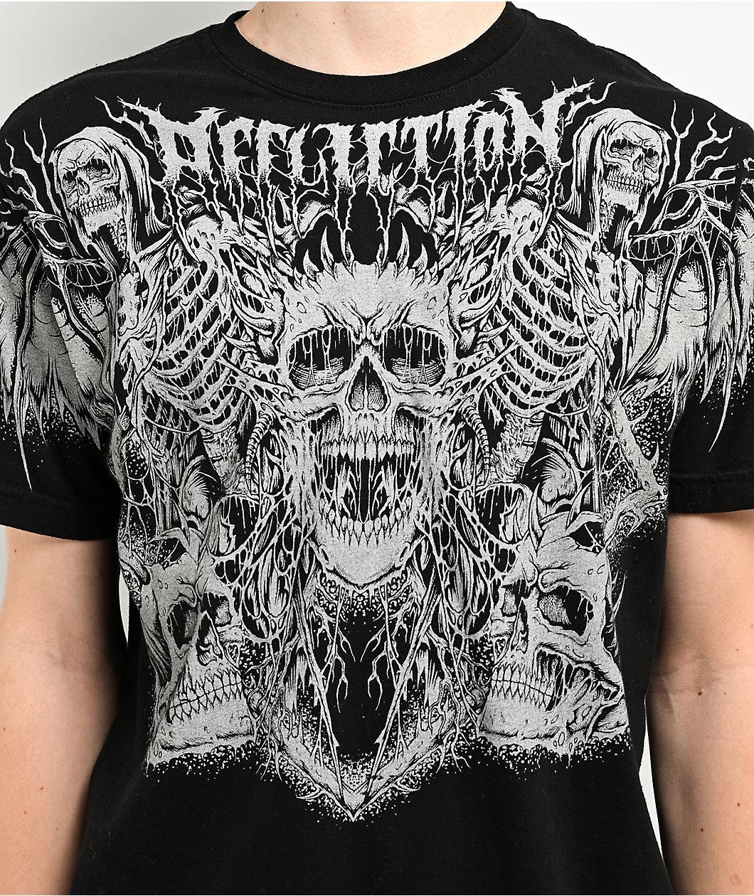 Affliction Horror Swarm Black T-Shirt Product Image