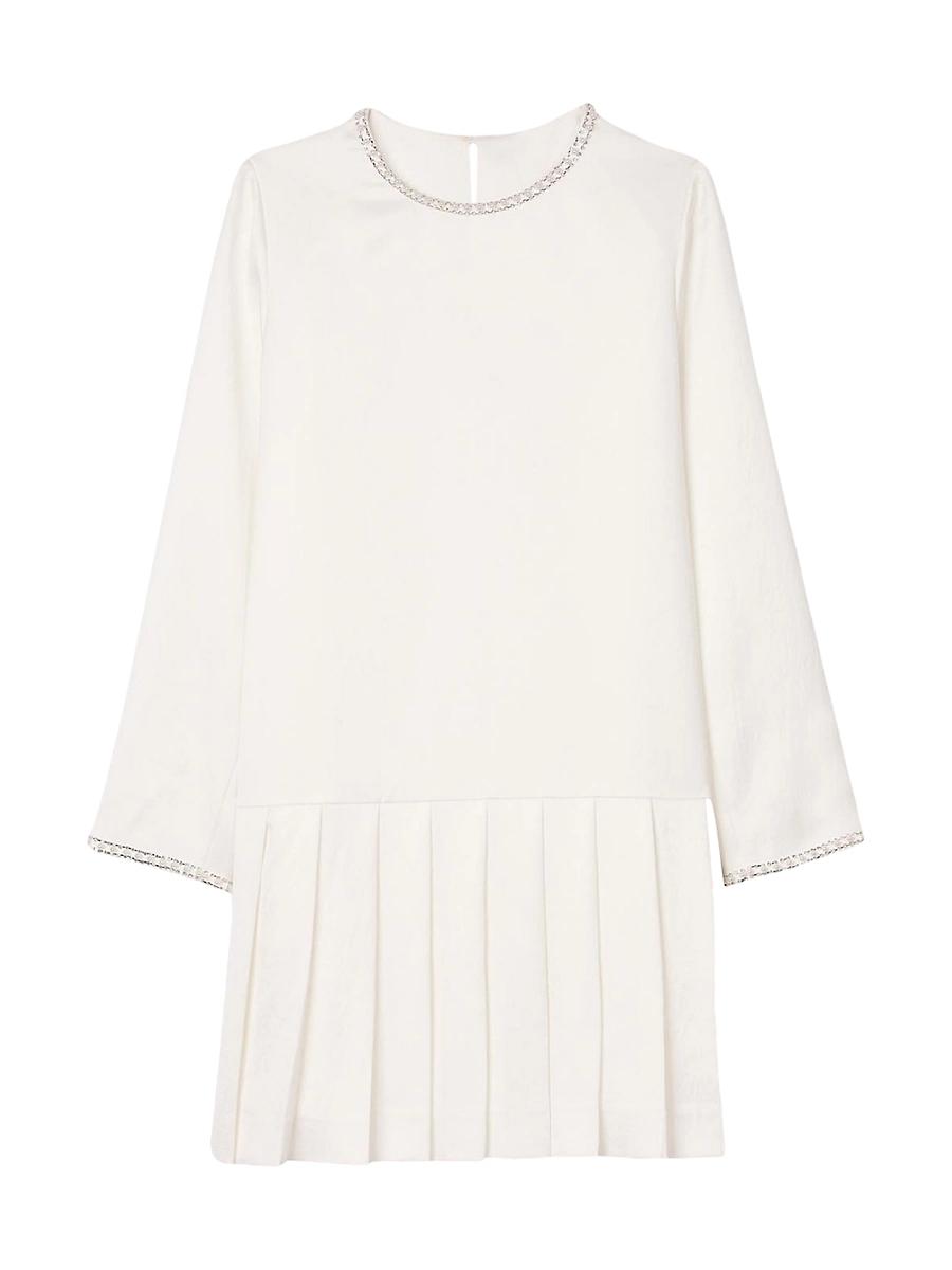 Womens Short Satin Effect Beaded Dress Product Image