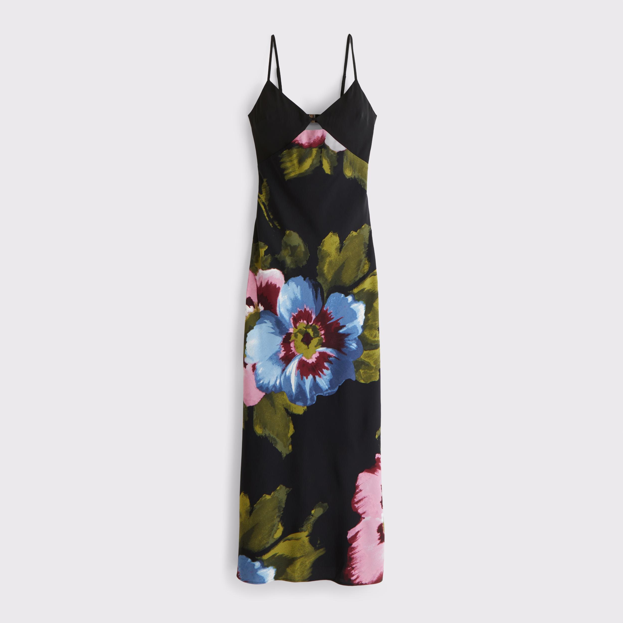 The A&F Julia Slip Cutout Maxi Dress Product Image