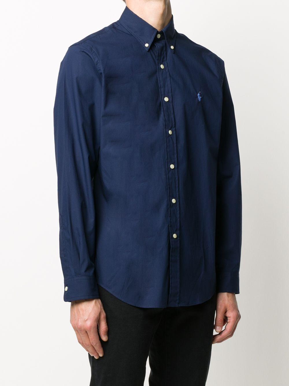 POLO RALPH LAUREN Camicia Bd In Popeline Stretch Slim-fit Shirt In Blue Product Image