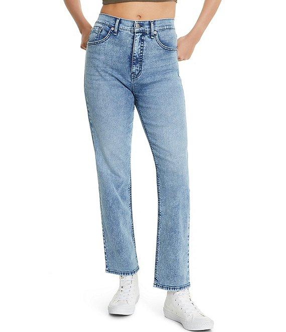 FRAYED Jeans High Rise Straight Leg Jeans Product Image