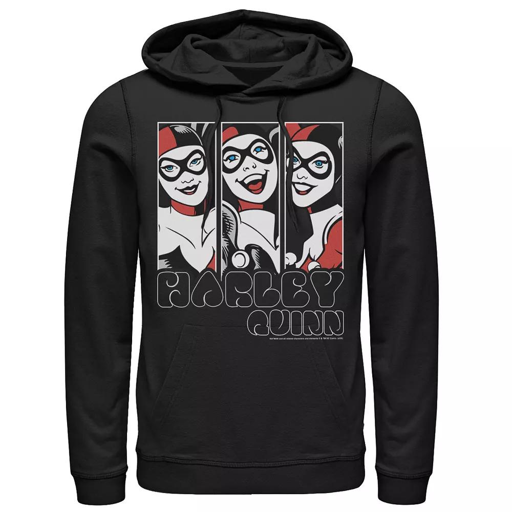 Men's Batman Harley Quinn Vintage Portrait Panel Hoodie,  Product Image