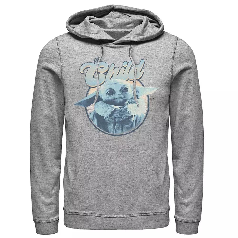 Men's Star Wars: The Mandalorian The Child Retro Portrait Blue Hue Sweatshirt,  Product Image