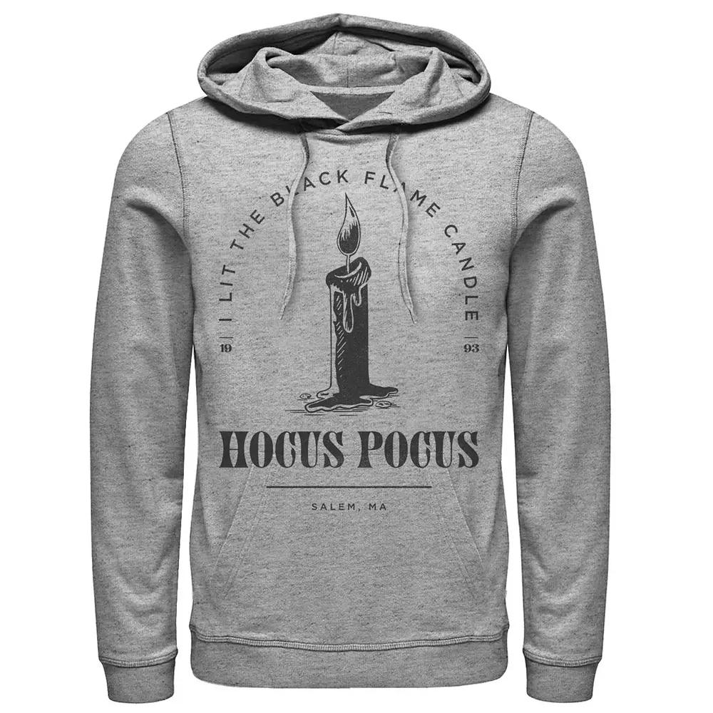 Disney's Hocus Pocus I Lit The Black Flame Candle Men's Hoodie, Size: Small, Athletic Grey Product Image