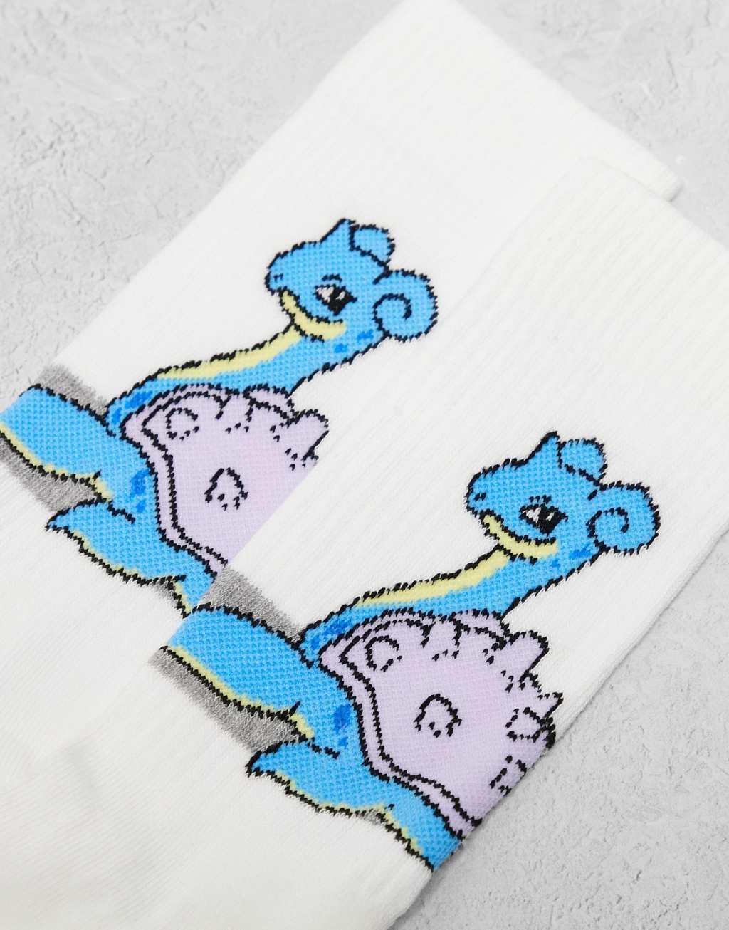 ASOS DESIGN Pokémon Lapras socks in white Product Image