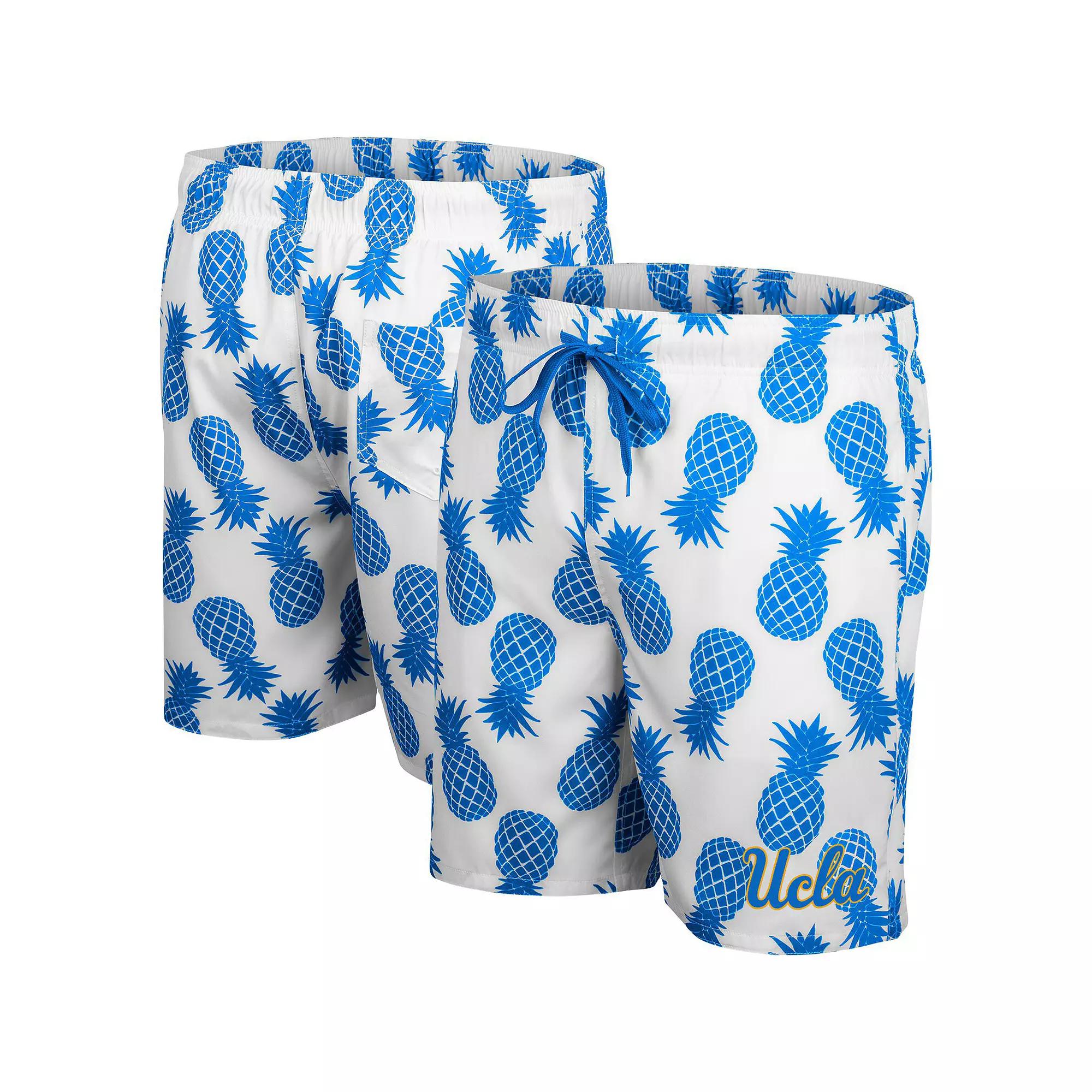 Men's Colosseum White/Blue UCLA Bruins Pineapple Swim Shorts, Size: Small Product Image