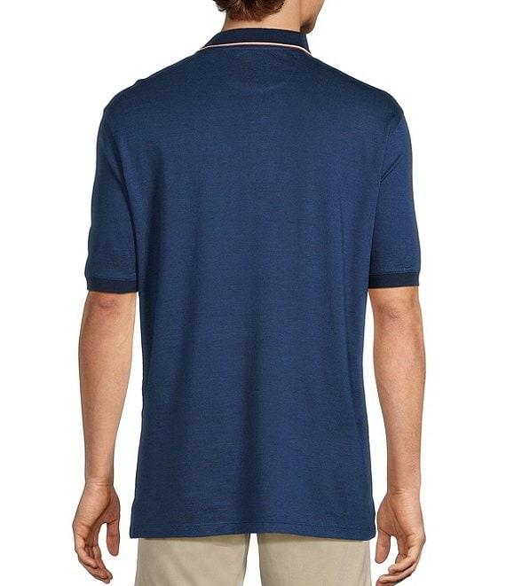 Roundtree & Yorke Short Sleeve Rib Tipped Polo Shirt Product Image