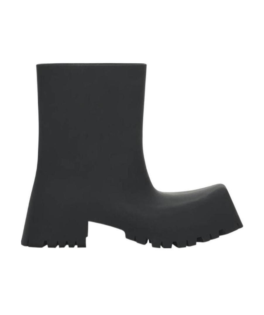BALENCIAGA Trooper Rubber Ankle Boots In Black Product Image