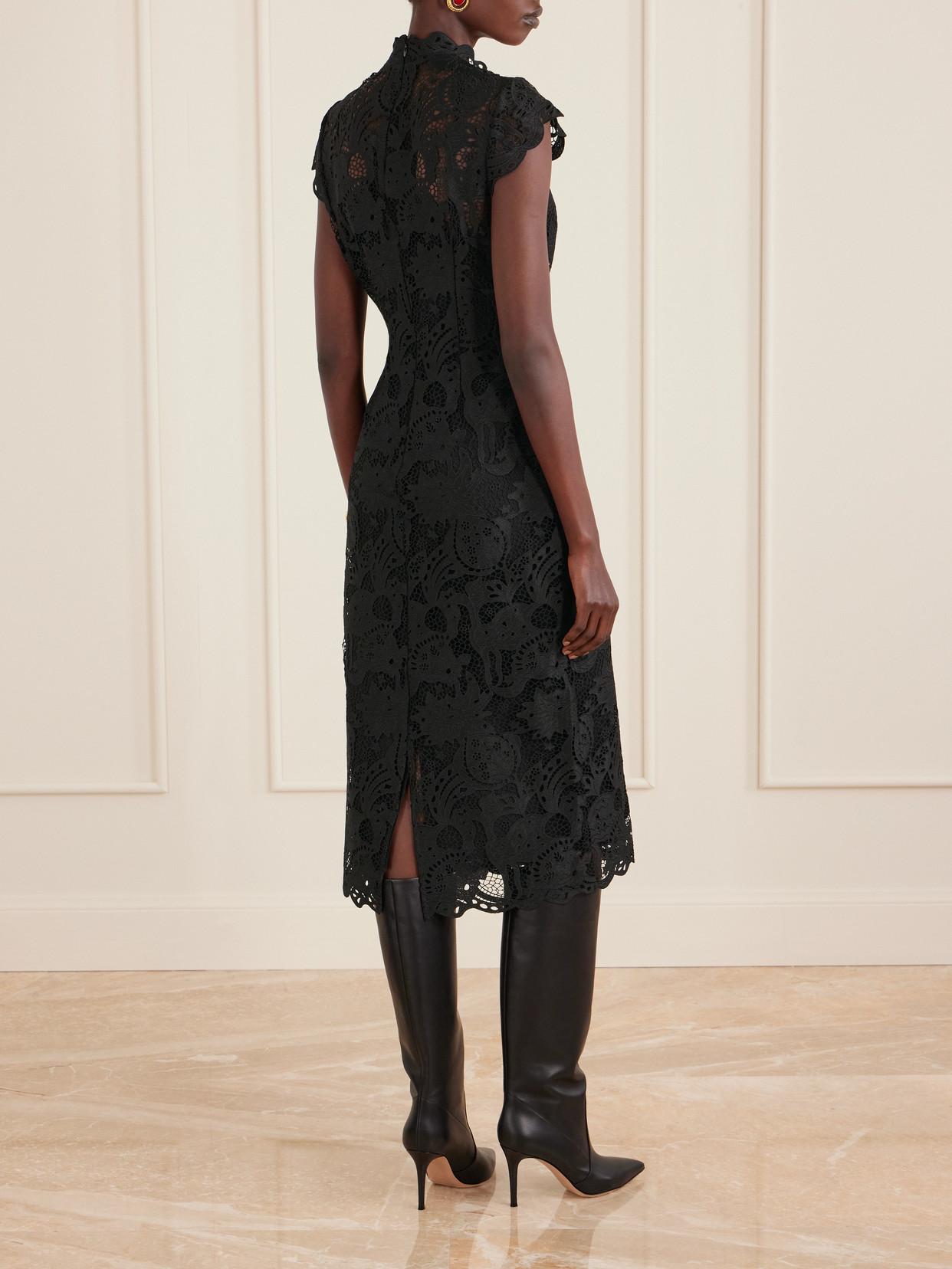 STAUD Rosaline Guipure Lace Cocktail Dress In Black Product Image