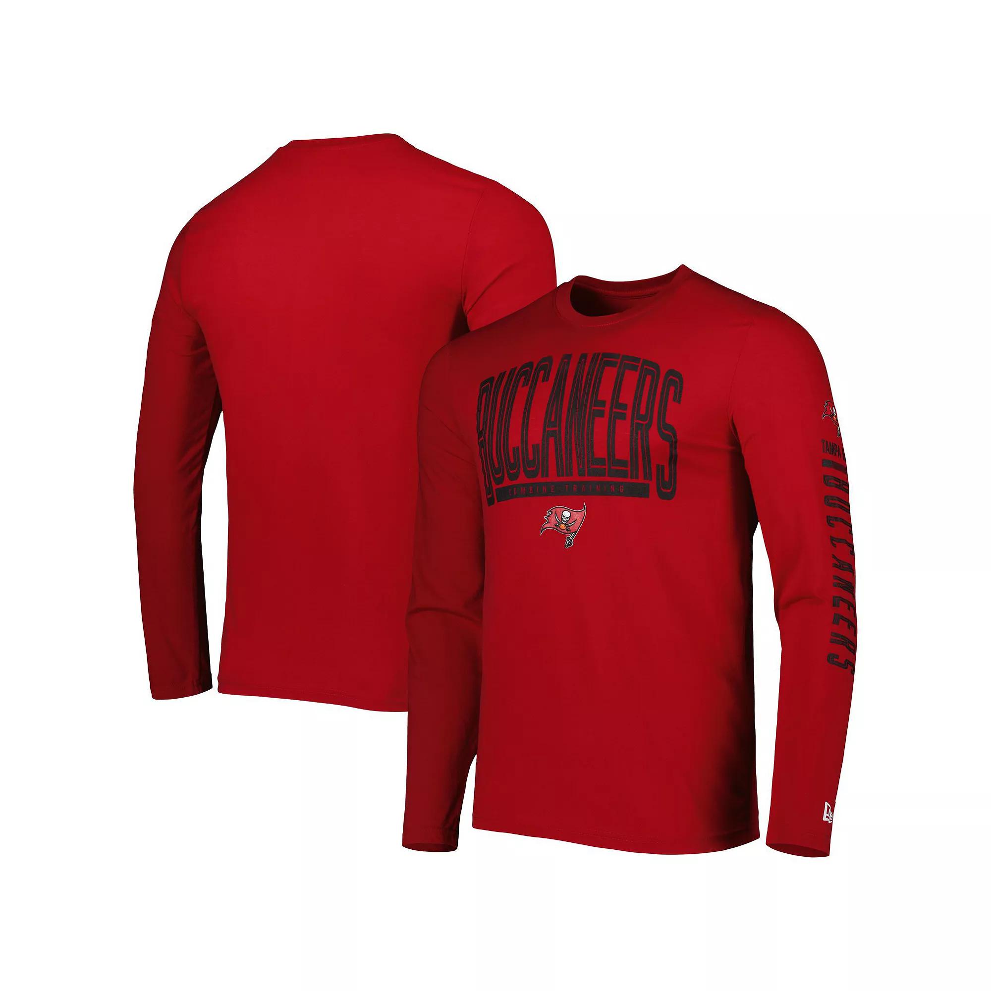 Men's New Era Red Tampa Bay Buccaneers Combine Authentic Home Stadium Long Sleeve T-Shirt, Size: XL Product Image
