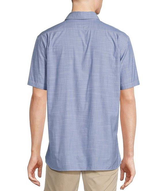 Cremieux Blue Label Solid Cotton Slub Short Sleeve Woven Shirt Product Image
