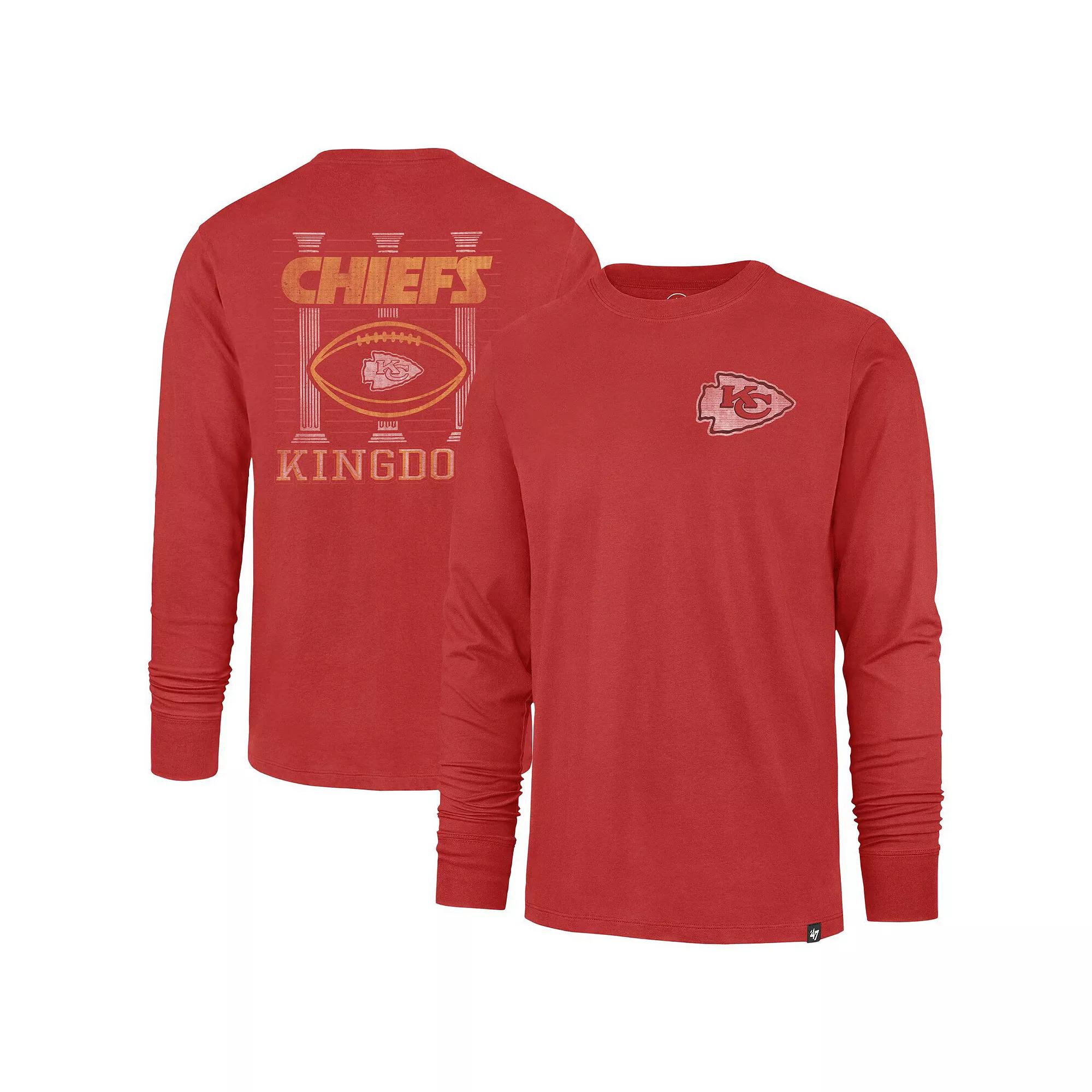 Men's '47 Red Kansas City Chiefs Regional Backer Franklin Long Sleeve T-Shirt,  Product Image