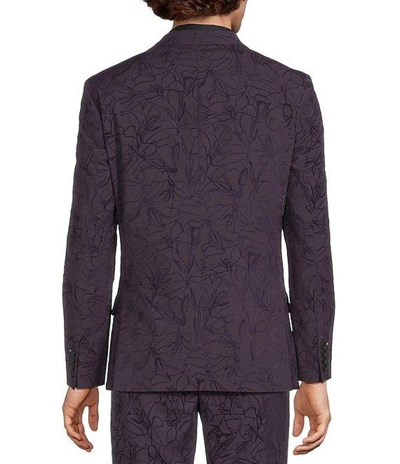Murano The Holiday Edit Collection Slim Fit Flocked Floral Suit Separates Jacket Product Image
