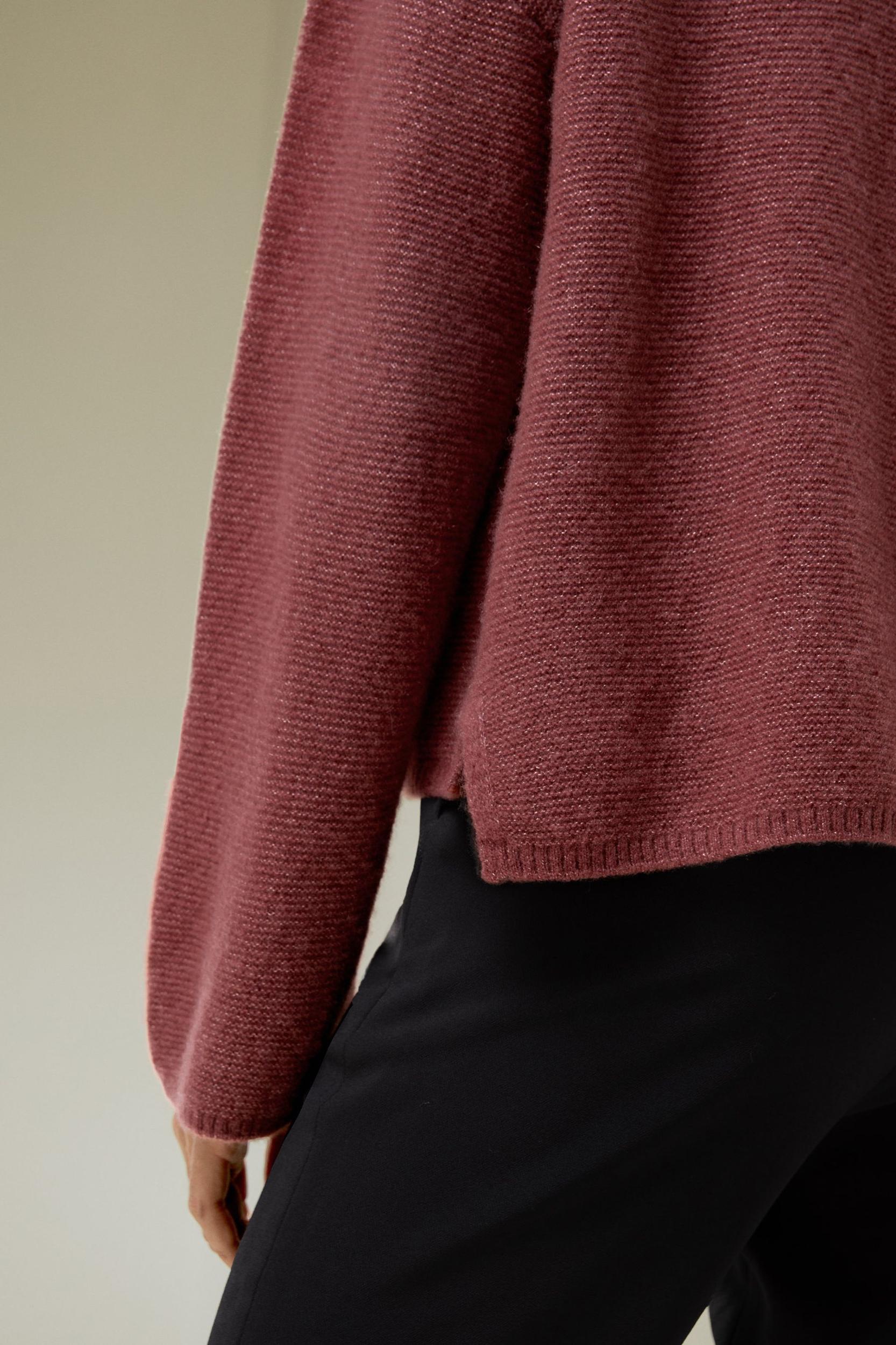 Relaxed Fit Drop-Shoulder Silk Cashmere Blend Sweatshirt Product Image