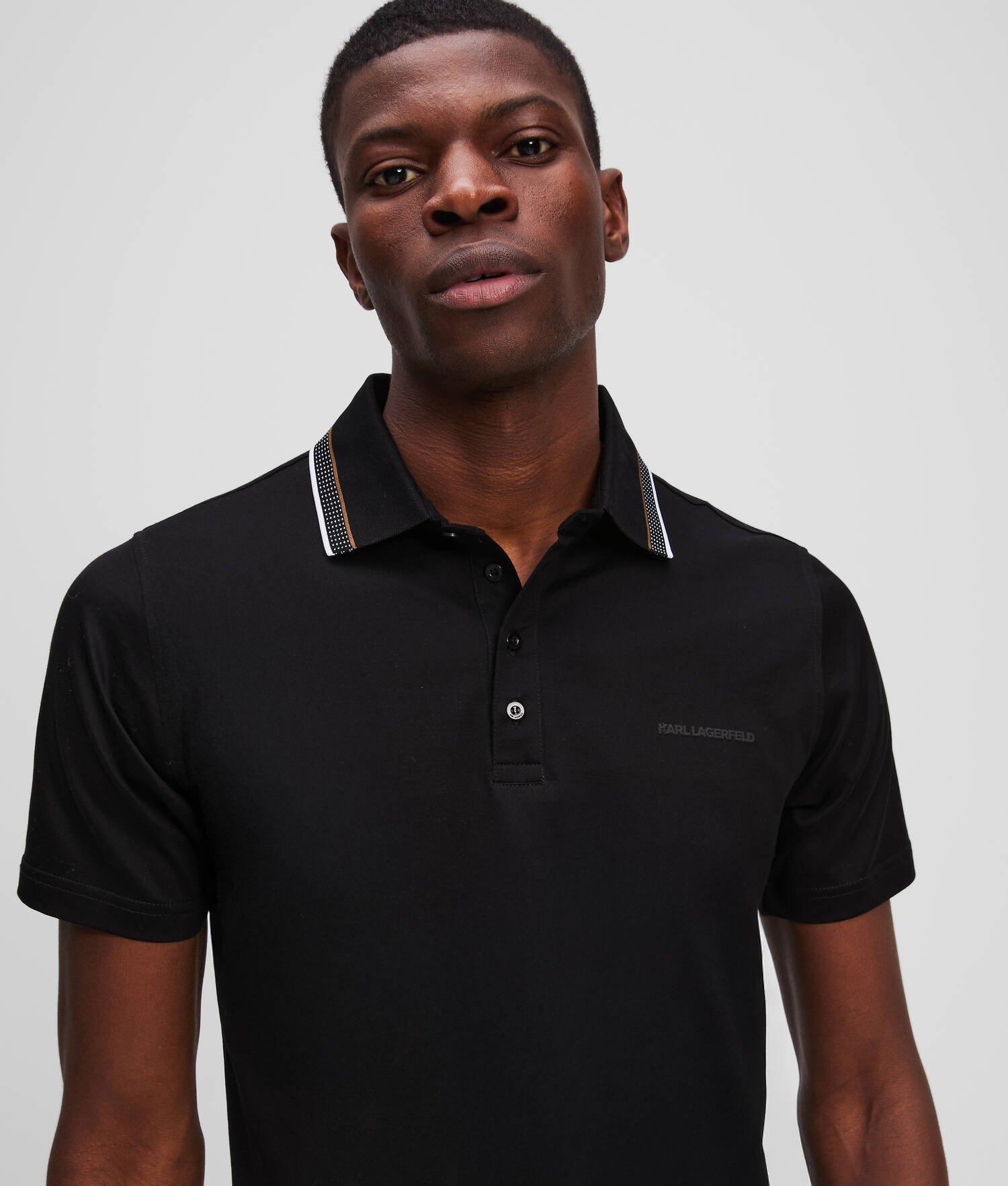 STRIPED COLLAR POLO SHIRT Product Image