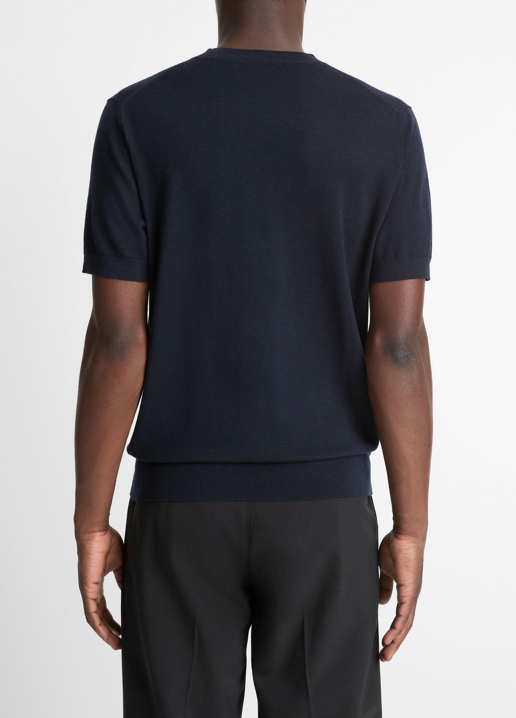 Featherweight Merino Wool-Cashmere Short-Sleeve Sweater Product Image