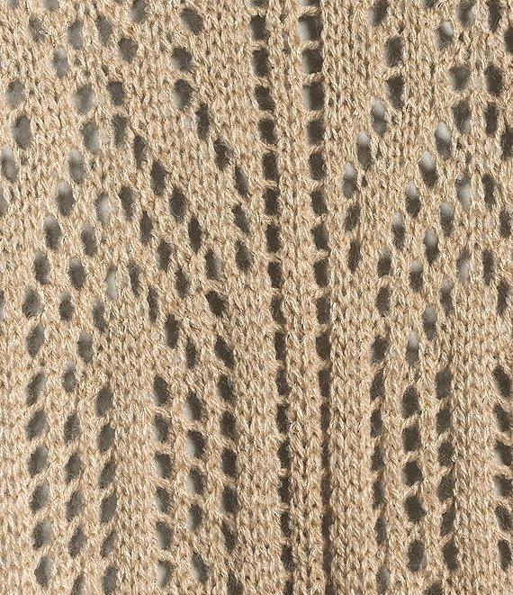 Vince Camuto Rib Knit Border Topper Product Image