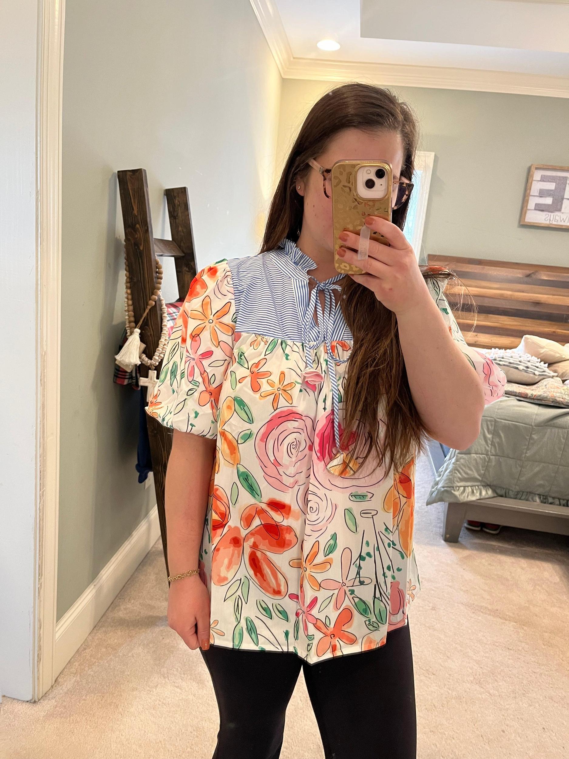 Multi Floral Top- Preorder Product Image