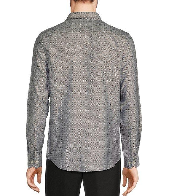 Murano Slim Diamond Pattern Long Sleeve Woven Shirt Product Image