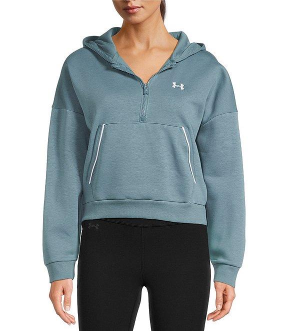 Under Armour Coordinating Rival Fleece Piped Long Sleeve 1/2 Zip Hoodie Product Image