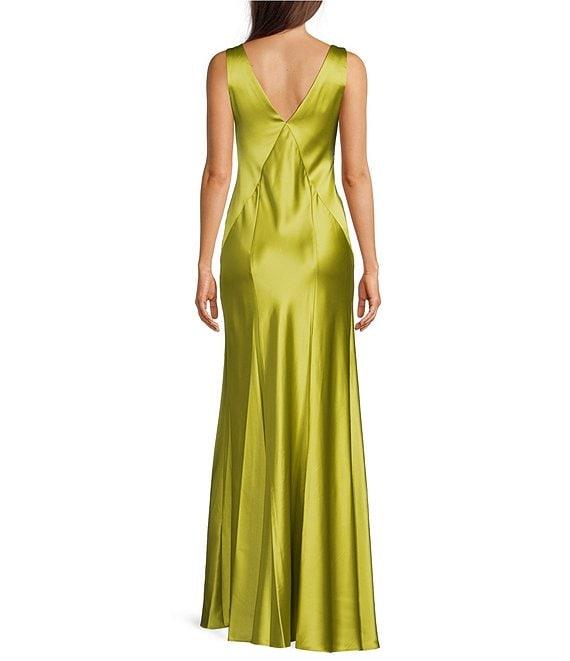 Vince Camuto Satin Cowl Neck Sleeveless Maxi Dress Product Image
