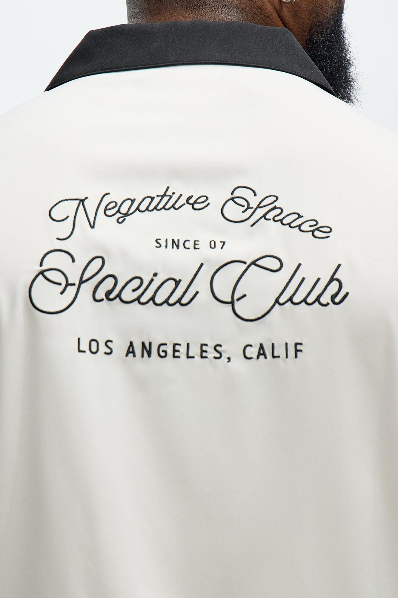 Regular Fit Social Club Bowling Shirt - Black/combo Male Product Image