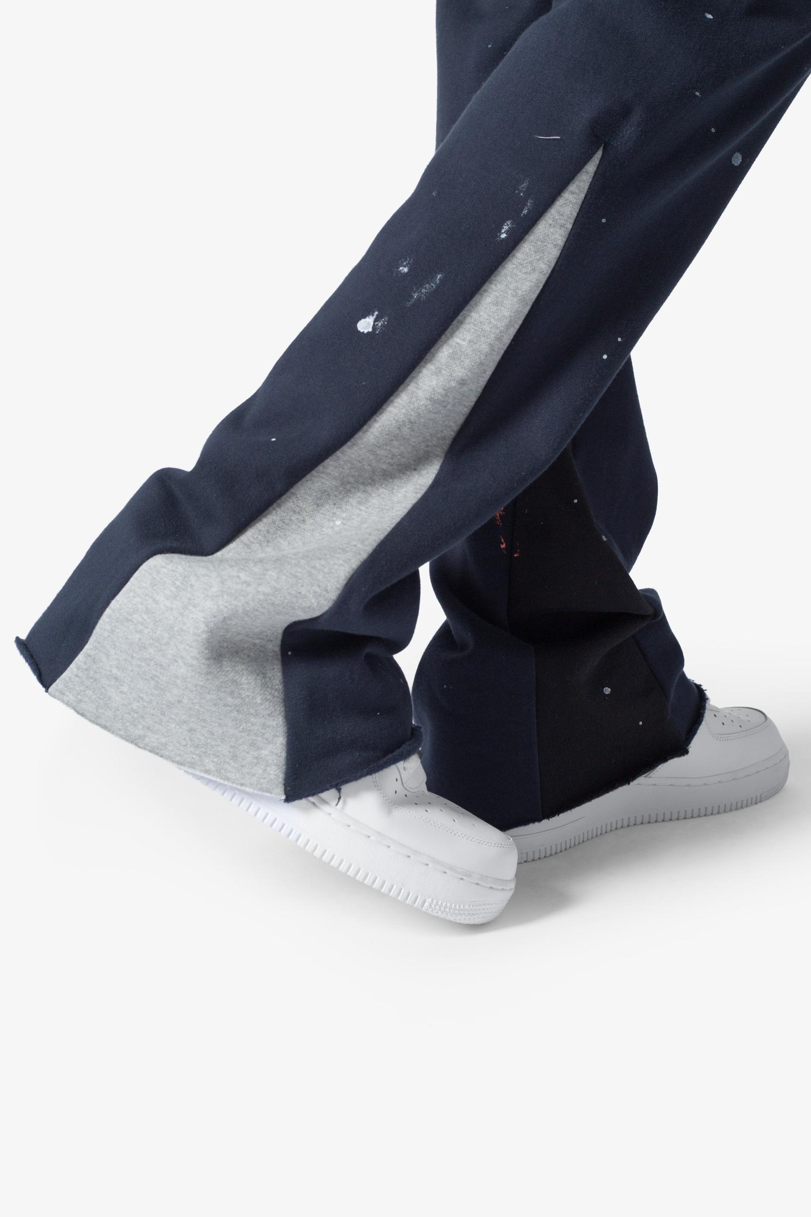 Contrast Bootcut Sweatpants - Navy Male Product Image