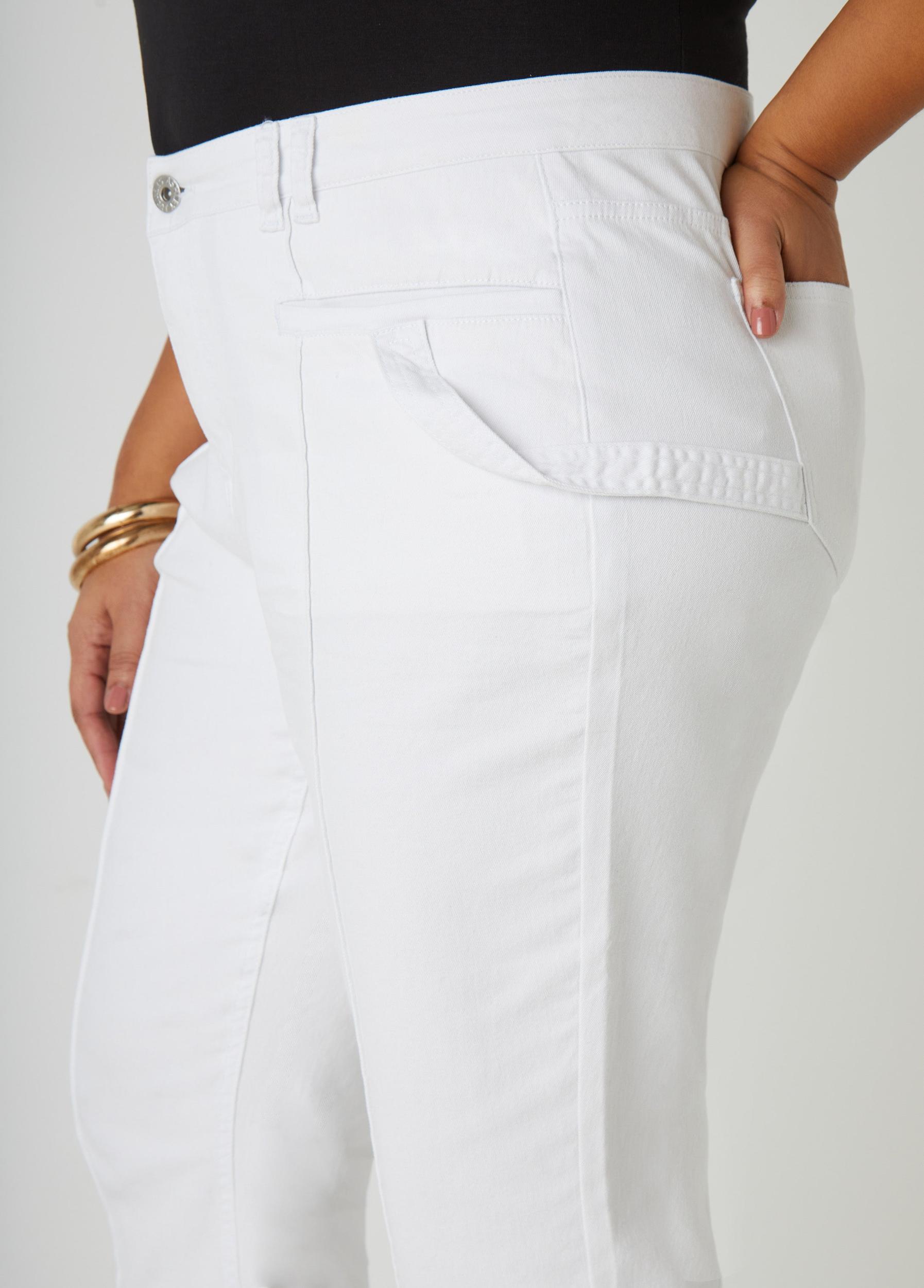 Pintucked Denim Capris Product Image