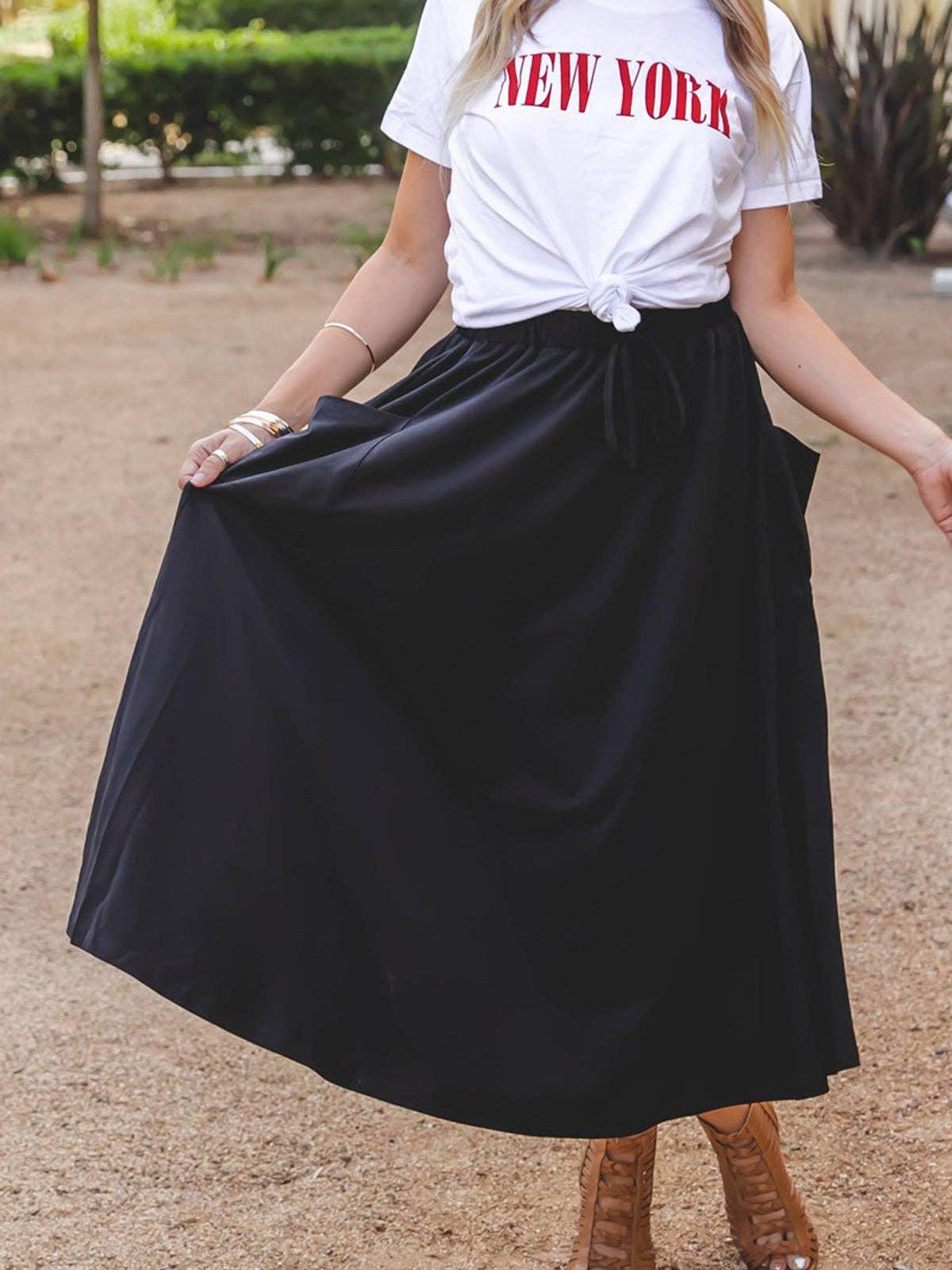 The Olive Pocket Skirt: Gray Product Image