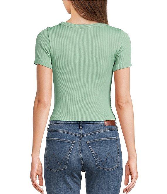 Moa Moa Short Sleeve Scoop Neck Top Product Image