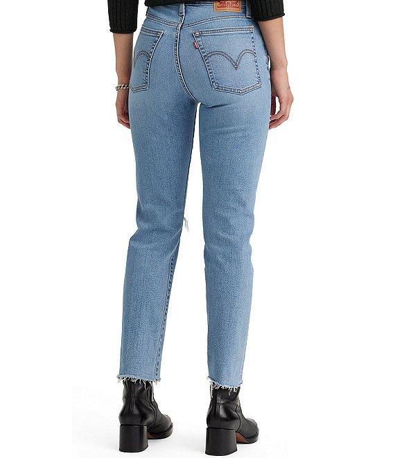 Levi's® Wedgie High Rise Straight Leg Destructed Jeans Product Image