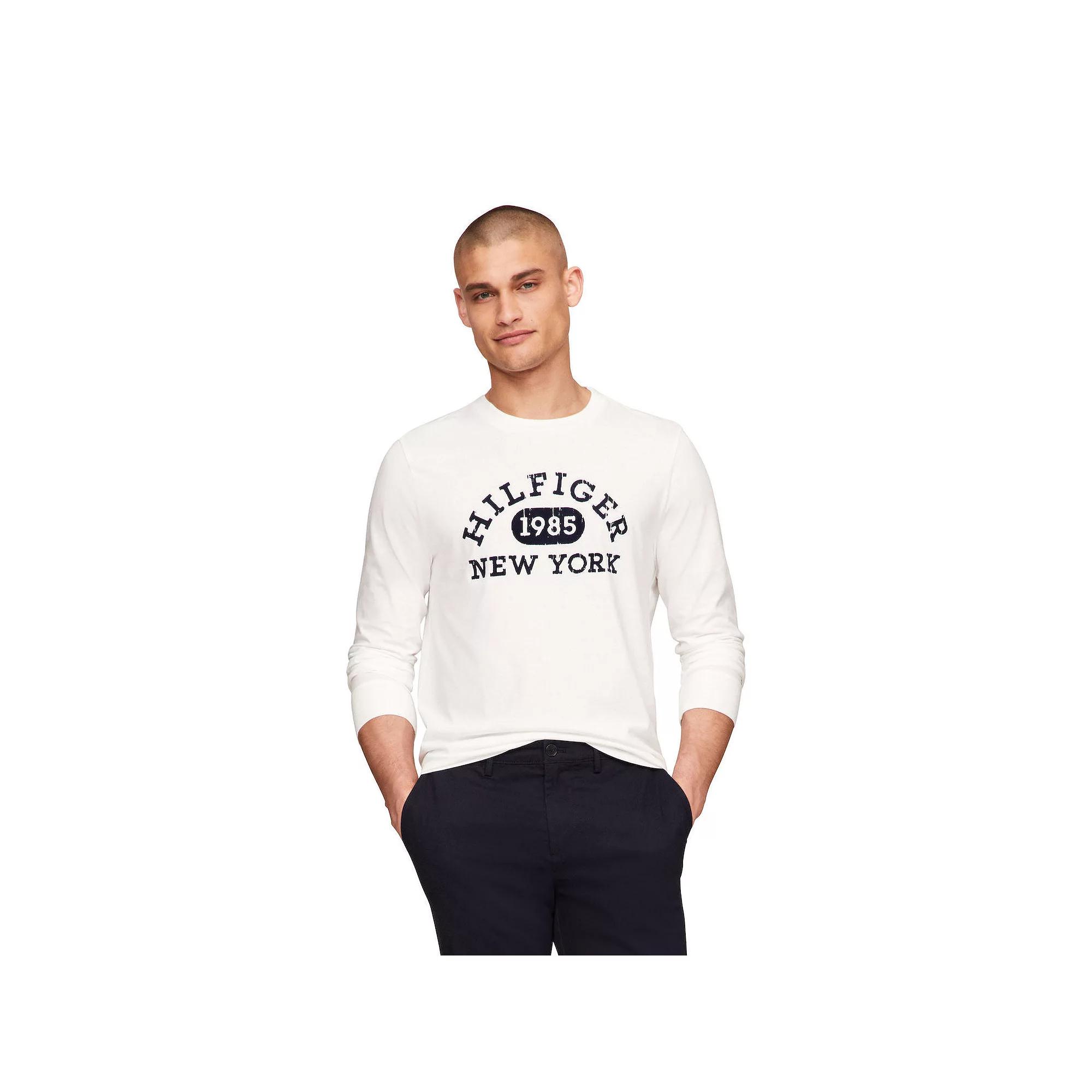 Men's Tommy Hilfiger Monotype Collegiate Long Sleeve Tee,  Product Image