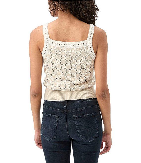 Trina Turk Suez Geometric Knit Square Neck Sleeveless Cami Product Image