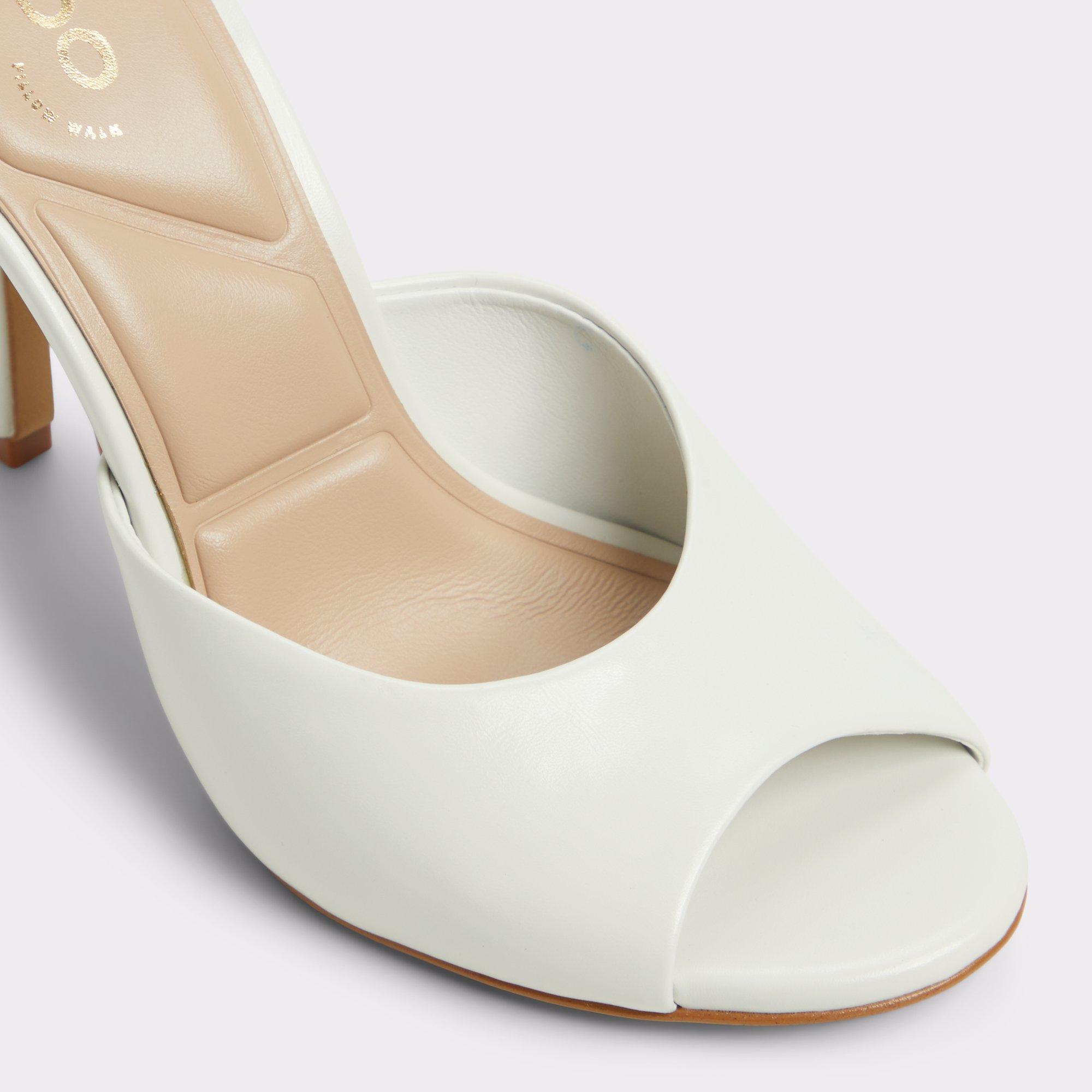 ALDO Fidelia - Women's Heeled Mules Sandals - White, Size 10 Product Image
