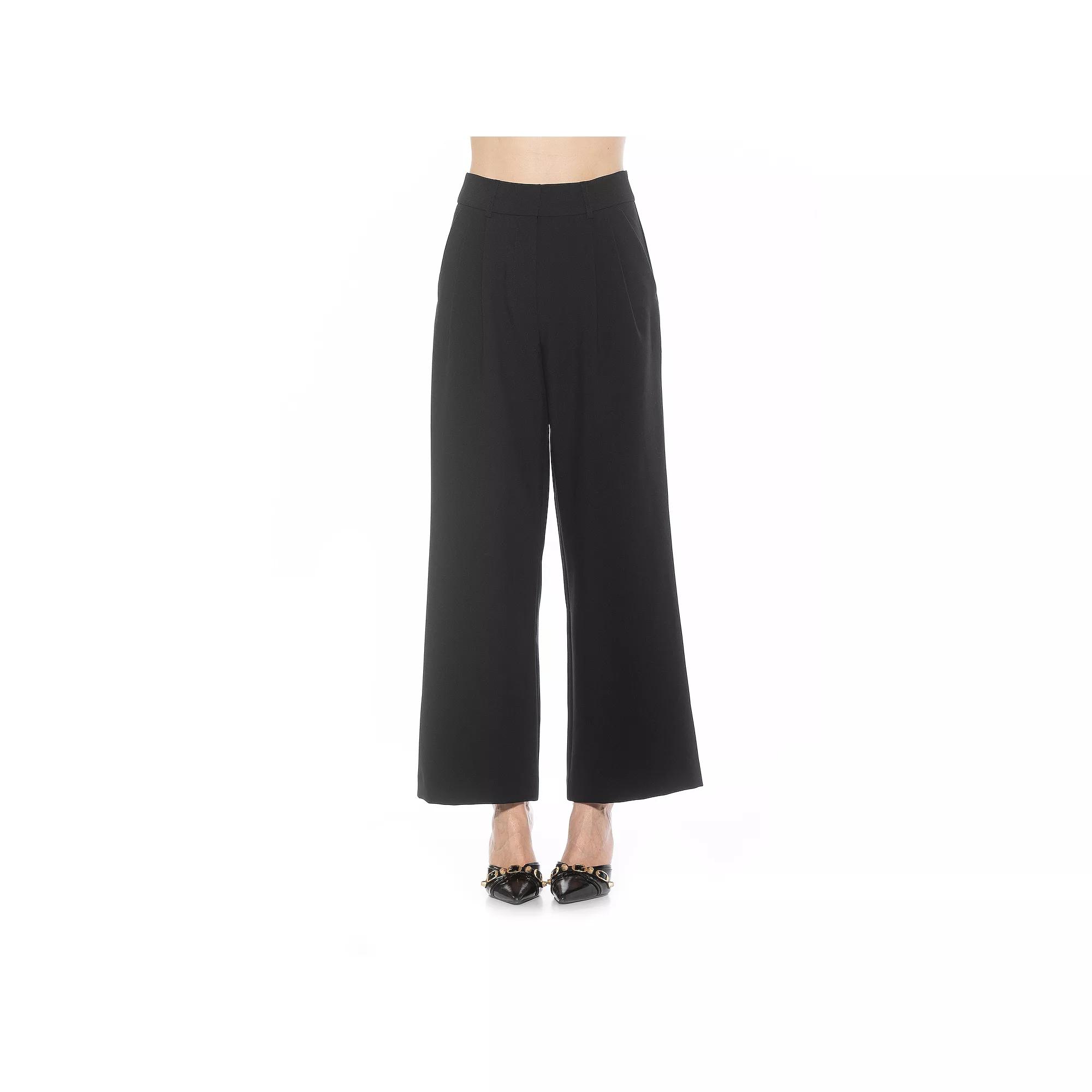 Women's ALEXIA ADMOR Elodie Belted Front Zip Wide Leg Pant,  Product Image