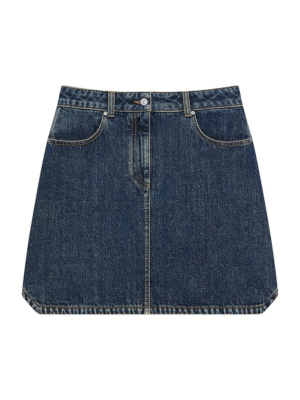 Womens Mini Skirt in Denim Product Image