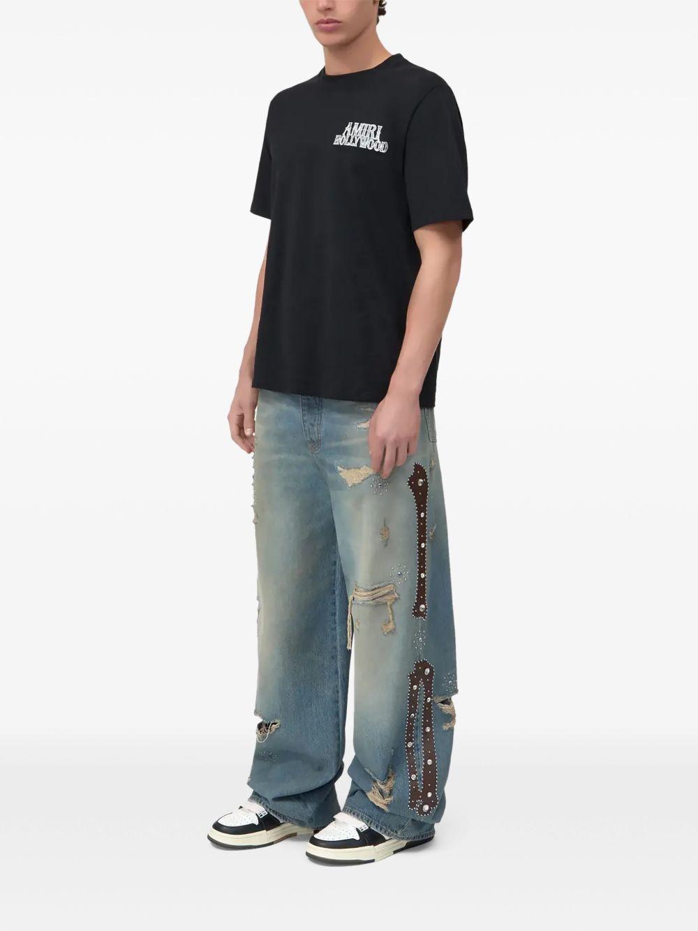 AMIRI Mens Black Hollywood City Relaxed-fit Cotton-jersey T-shirt Xl Product Image