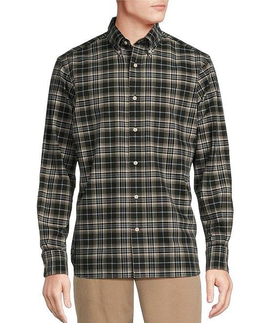 Cremieux Blue Label Big & Tall Classic Fit Small Plaid Oxford Long Sleeve Woven Shirt Product Image