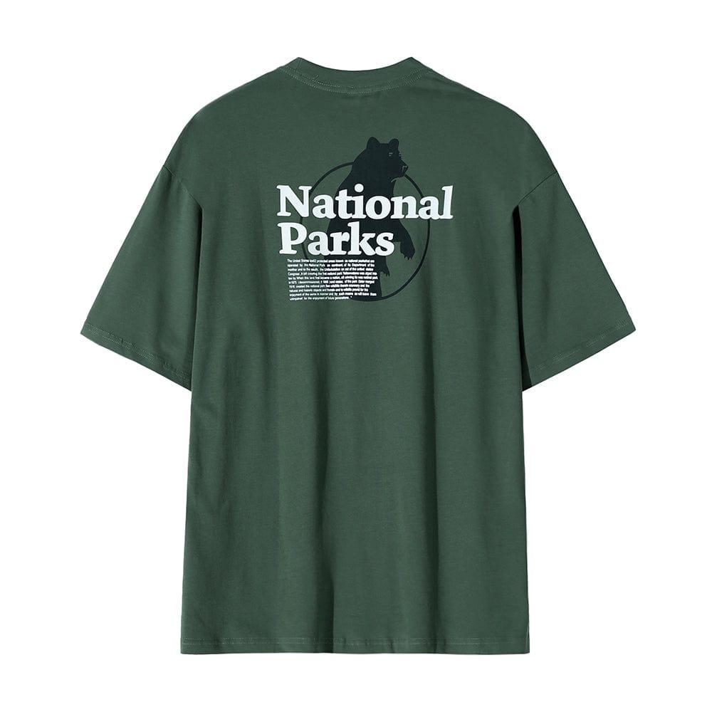 RT No. 9078 ARMY GREEN LETTERED HALF SLEEVE TEE Product Image