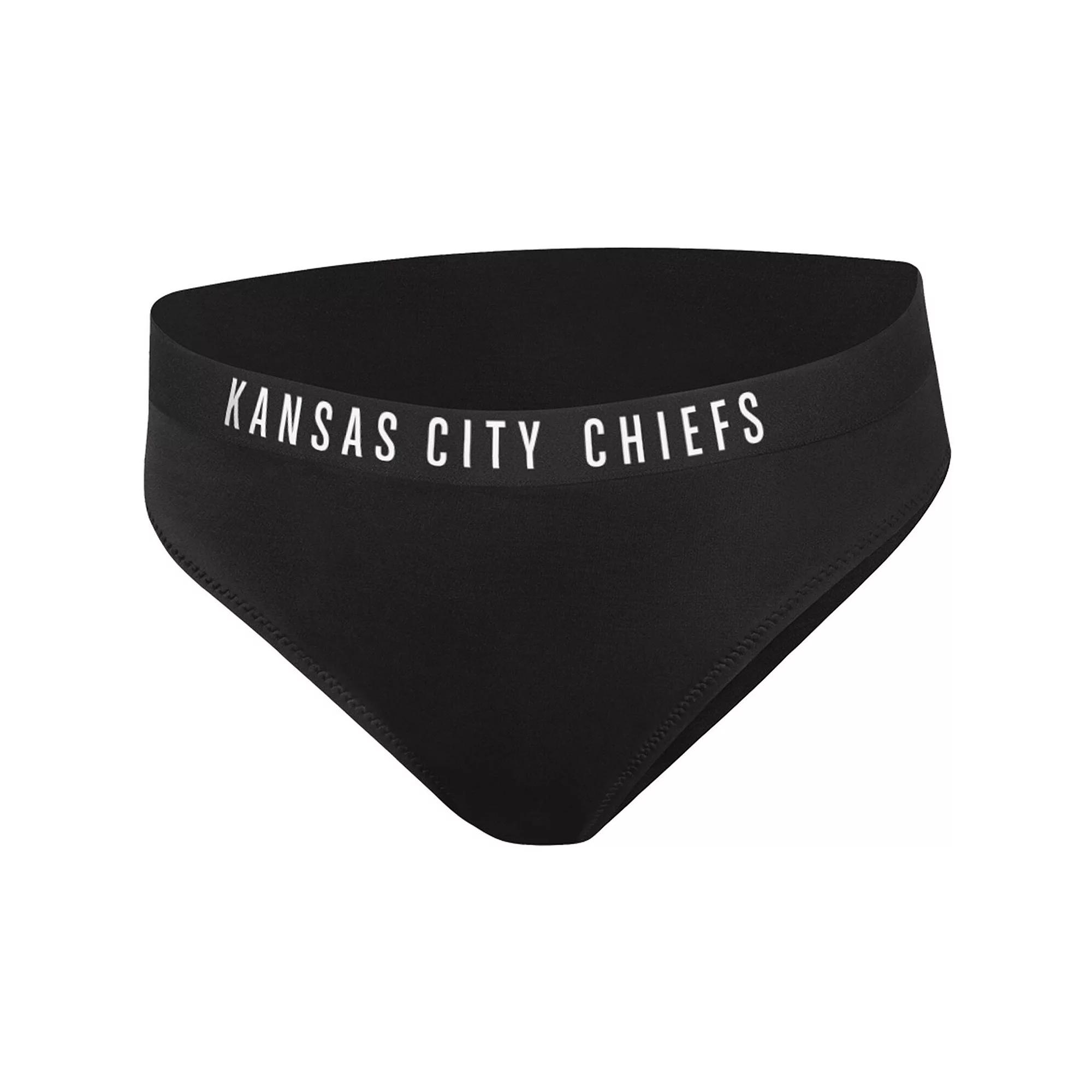 Women's G-III 4Her by Carl Banks Black Kansas City Chiefs All-Star Bikini Bottom,  Product Image