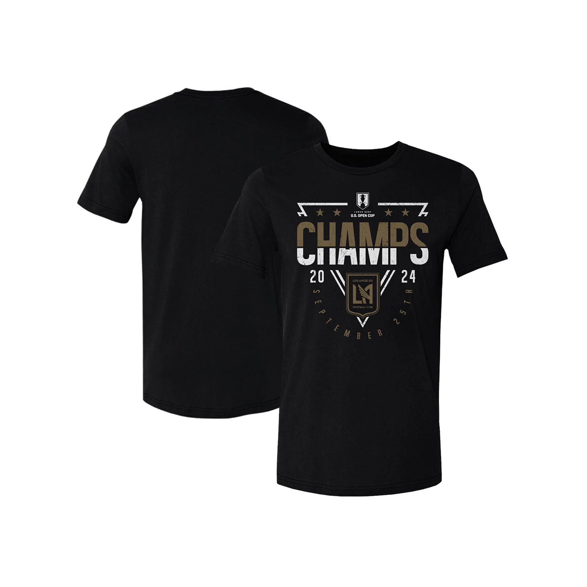 Men's 500 Level Black LAFC 2024 Lamar Hunt U.S. Open Cup Champions T-Shirt, Size: Large, Lfc Black Product Image