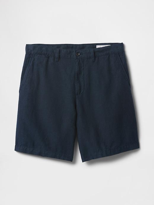 8" Linen-Cotton Shorts Product Image
