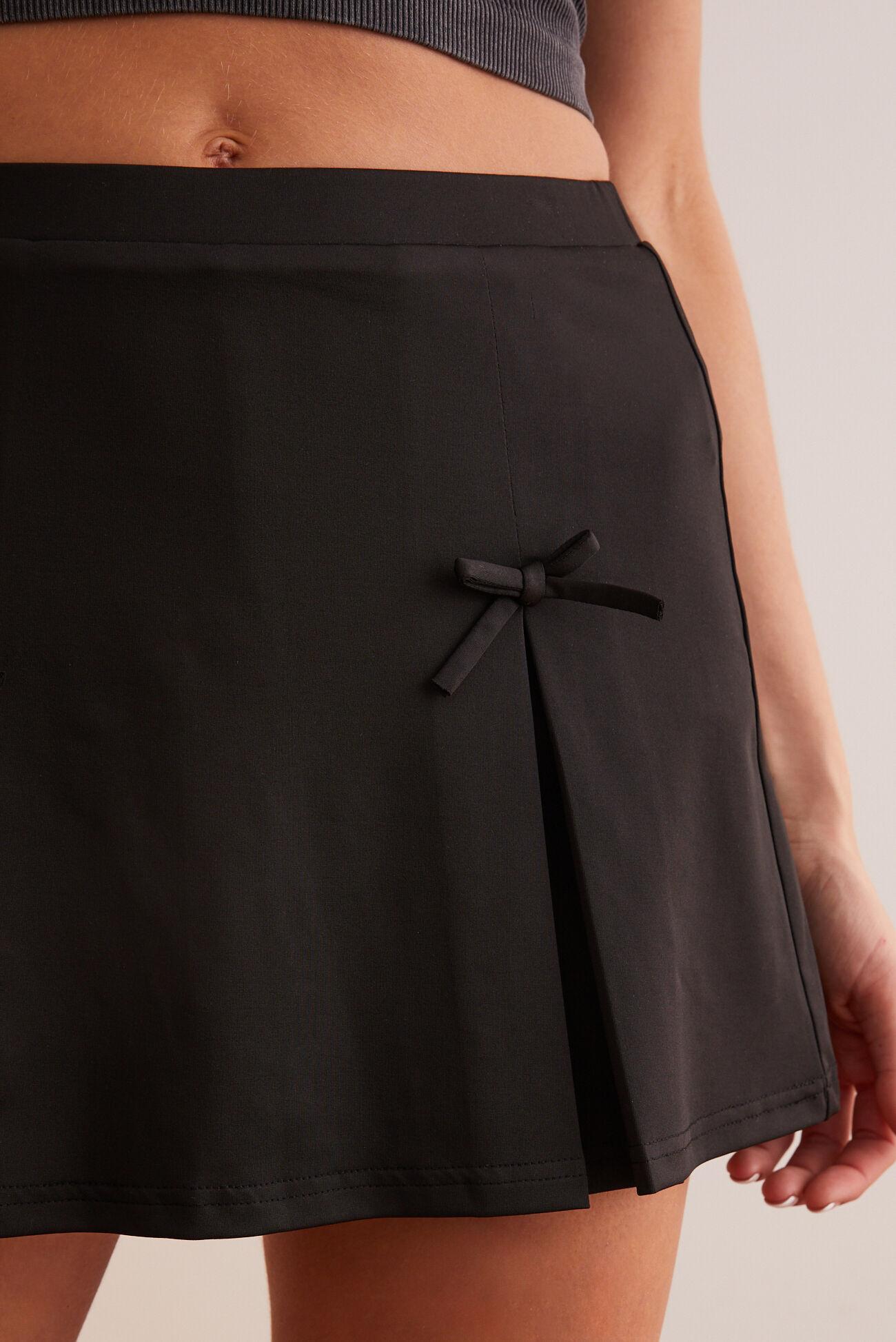 Graceful Bow Pleated Active Skirt Product Image